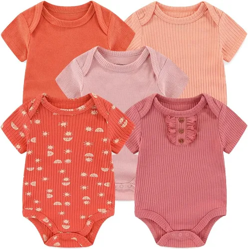 Miniatura 47 de Kiddiezoom Mameluco unisex de algodón de una pieza para bebé recién nacido, 5