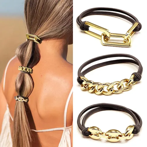 Miniatura 7 de Pulseras para el cabello, bonita pulsera elástica de nailon con colas de caballo para mujeres y niñas, soportes decorativos para cola de caballo