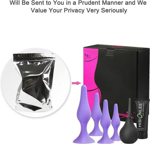 Miniatura 8 de Tapones Anales Juguetes Sexuales, HISIONLEE 5PCS Juguetes Sexuales Anales de Silicona Kit de Entrenamiento de Tapón Anal para Juguetes Sexuales
