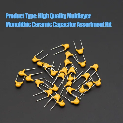 Miniatura 4 de DYWISHKEY 24Value - Juego de condensadores de chip de cerámica multicapa monolíticos DIP, 720 unidades, 0.1uF-100nF juego de condensadores