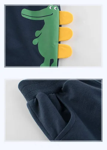 Miniatura 4 de Azalquat Pantalones cortos de punto de verano para niños pequeños con bolsillo paquete de 2 pantalones cortos activos suaves para bebé