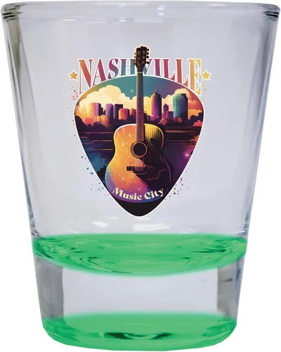 Miniatura 7 de Nashville Tennessee Music City Souvenir - Vaso de chupito redondo de 1.5 onzas (azul)