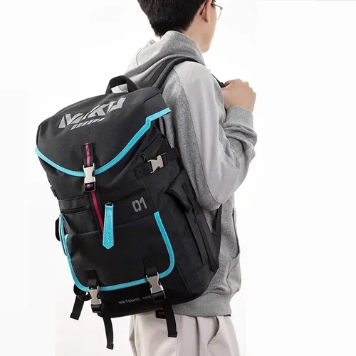 Miniatura 5 de Mochila de anime serie de colaboración para Hatsune Miku, mochila de viaje Techwear de 22L, mochila para mujeres y hombres Miku - Mochila de 22 l