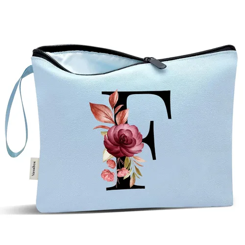 Miniatura 55 de Vavabox A-Z Bolsa de Maquillaje Personalizada, Regalos de Cumpleaños para Mujeres y Mamá, Regalos para la Mejor Amiga, Bolsa de Cosméticos