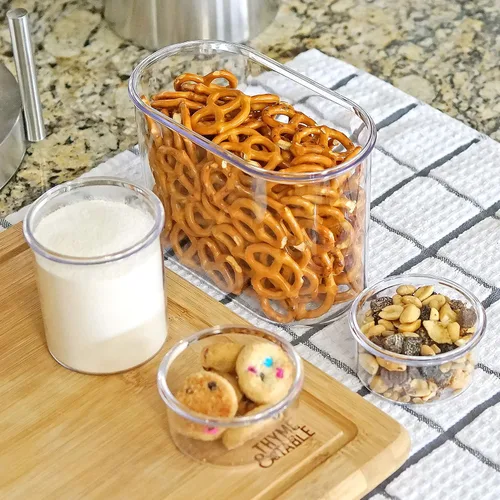 Miniatura 4 de Southern Homewares Contenedores apilables para almacenamiento de alimentos, juego de 4, organizadores de despensa de plástico para almacenamiento