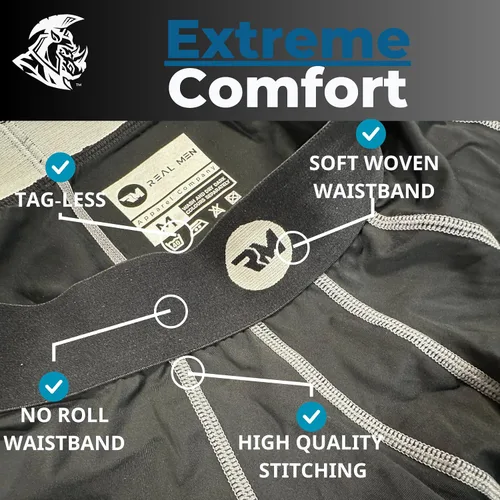 Miniatura 5 de Real Men D Pouch - Pantalones de compresión para hombre, leggings para hombre, pantalones de yoga, medias, capa base para hombres clima frío