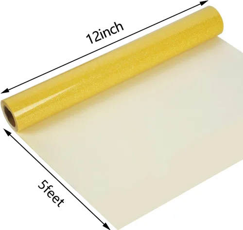 Miniatura 42 de guangyintong - Rollos de vinilo de transferencia de calor azul lago HTV, de 30,5 cm x 1,5 metros, vinilo para planchar para camisetas, superficie