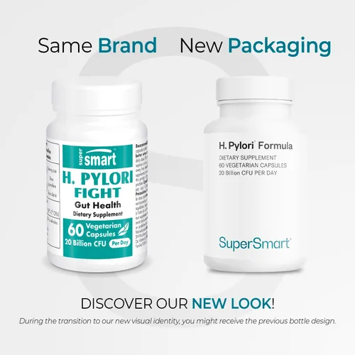Miniatura 2 de Supersmart H. Pylori Fórmula 20 mil millones de UFC por día (alta potencia) - Probiota patentado Pylopass Lactobacillus Reuteri DSM 17648 Sin OMG