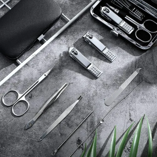 Miniatura 6 de Hanaive - Juego de 6 juegos de manicura, 48 piezas, cortaúñas, kit de pedicura, regalo para hombres y mujeres, kit de aseo de acero inoxidable 8