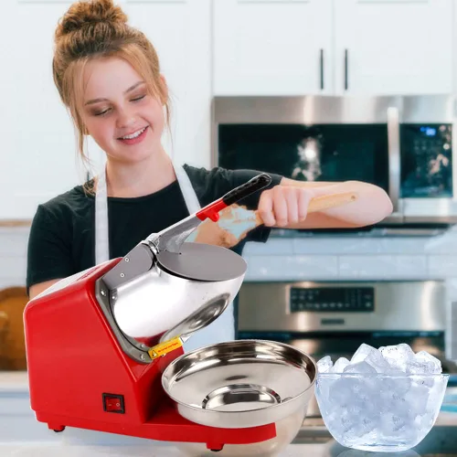 Miniatura 6 de Yahpetes Máquina eléctrica de hielo raspado, 1 pieza, trituradora de hielo eléctrica de doble cuchilla, máquina para hacer conos de nieve, 187