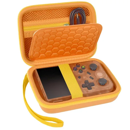 Miniatura 10 de PAIYULE Travel Case Compatible with RG353V/ RG353VS/ R36S Retro Handheld Game Console, Handheld Emulator Storage Holder Organizer, Android Game Beige
