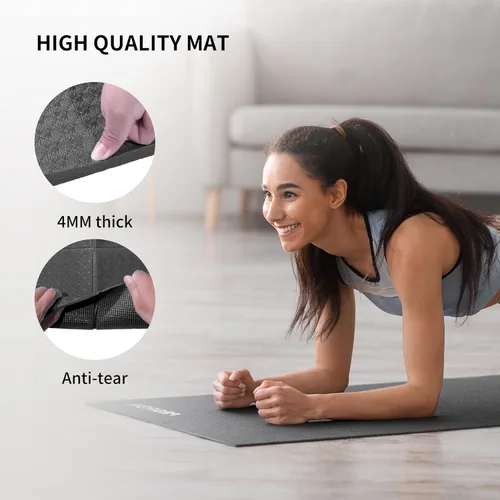 Miniatura 3 de PROIRON Esterilla de Yoga Plegable 0.24"/0.16" para Entrenamiento en Casa y Viajes, Esterillas de Yoga de Viaje Antideslizantes con Bolsa