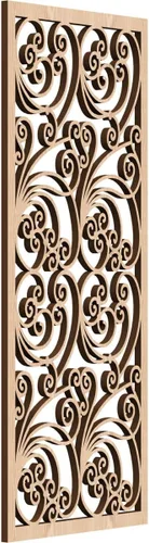Miniatura 160 de 9 3/8"W x 24 3/8"H x 1/4"T Marilla Decorativos Paneles de Pared de Madera Calado, Abedul