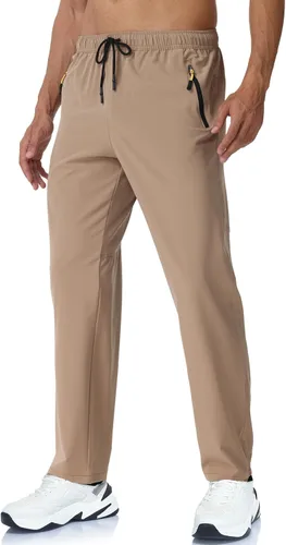 Rapoo Pantalones de senderismo ligeros para hombre, de secado rápido, elásticos, para correr, entrenar y casual