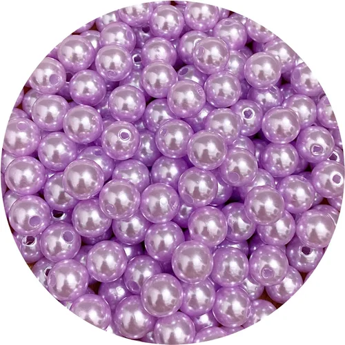 Miniatura 9 de 400 cuentas de perlas de satén de 0.315 pulgadas (0.315 in) redondas sueltas de plástico para hacer joyas, aretes, pulseras, collares, llaveros