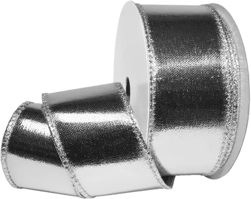 Miniatura 10 de Morex Ribbon alámbrico Lamé cinta, 2 – 1/2" X 10 yd, color dorado