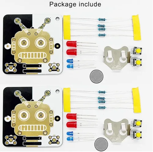 Miniatura 6 de Treedix 2 juegos de proyectos de práctica de soldadura, kits de electrónica, placas de circuito, placa de entrenamiento con batería