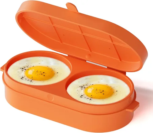 Miniatura 10 de Máquina para hacer mordeduras de huevos para microondas, olla de huevos para sándwich de desayuno, máquina de huevos para huevos revueltos, segura