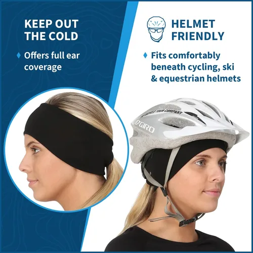 Miniatura 26 de TrailHeads - Diadema para mujer, diseño de cola de caballo, con banda para la oreja que absorbe la humedad, ideal para correr