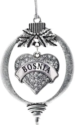 Miniatura 41 de Inspired Silver Adornos festivos de dije de corazón pave de plata con circonitas cúbicas