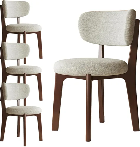 Miniatura 17 de Sillas de comedor de nogal, juego de sillones 2/4, juego de comedor moderno de mediados de siglo con patas de madera silla de comedor para cocina