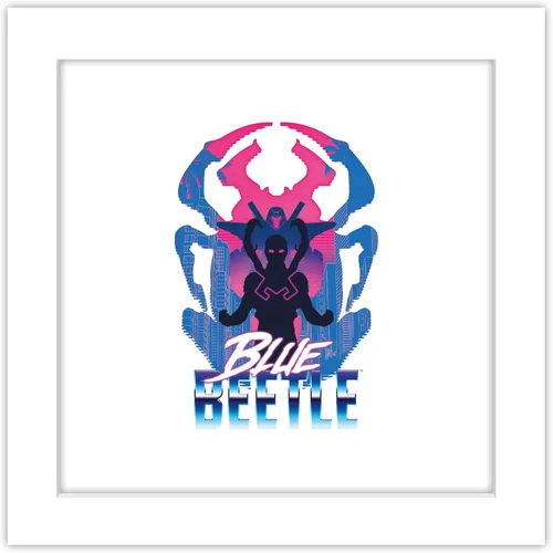 Miniatura 10 de Trends International Gallery Pops DC Comics Blue Beetle - Póster retro de Super Future Blue Beetle para pared, 12 x 12 pulgadas, versión de marco