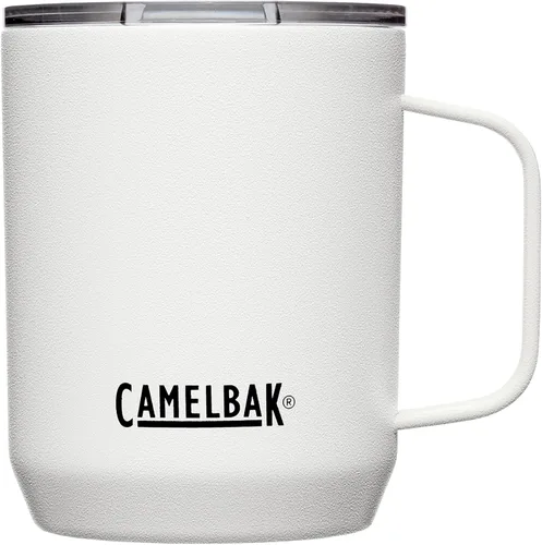 CamelBak Horizon - Taza de campamento de 12 onzas, acero inoxidable aislado, tapa trimodo, color blanco