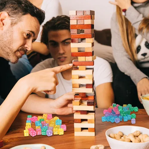 Miniatura 7 de Juego de 100 dados pequeños de 0.197 in con 1 bolsa de terciopelo, juego de dados de 6 caras para fiestas nocturnas de casino y aprendizaje temprano