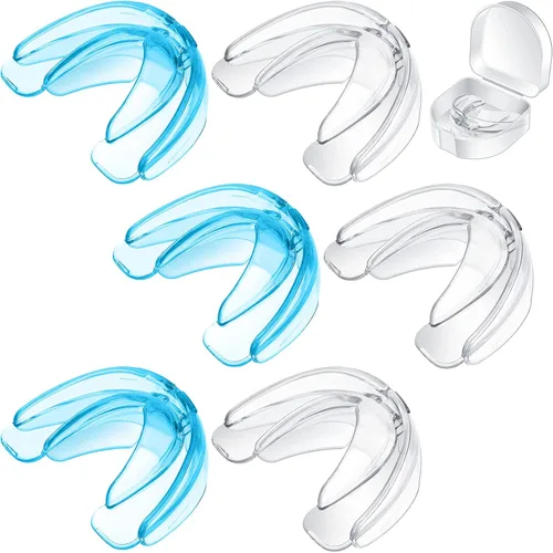 Miniatura 8 de TOODOO 6 piezas de tirantes protectores bucales deportivos para niños, doble fútbol juvenil, protectores bucales para boxeo, fútbol, hockey, karate