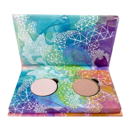 Miniatura 10 de Honeybee Gardens Mini Skinny Duo sombra de ojos compacta en Canterbury y Cameo, duradero, recargable y personalizable, vegano, sartenes de 1.024 in