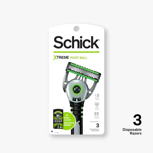 Miniatura 2 de Schick Xtreme Pivot Ball Razor — Maquinillas de afeitar desechables para hombre, maquinilla de afeitar pivote, bola Schick Pivot, 3