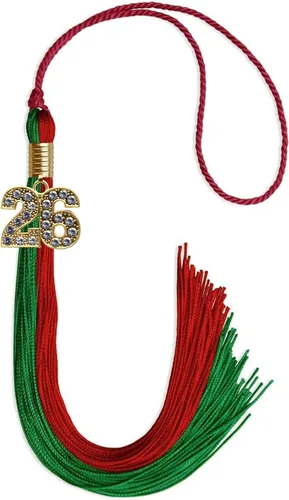 Miniatura 217 de Endea Graduation Borla de doble color con dije dorado (negro/oro brillante, 2022)