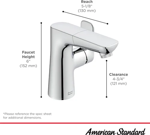 Miniatura 5 de American Standard 7061121.243 Aspirations - Grifo de baño extraíble, 1.2 GPM, negro mate Mate negro