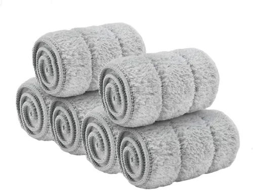 Miniatura 8 de Paquete de 6 cabezales de microfibra de 15 pulgadas, resistentes y reutilizables, almohadillas de repuesto para pisos de madera dura, lavables a