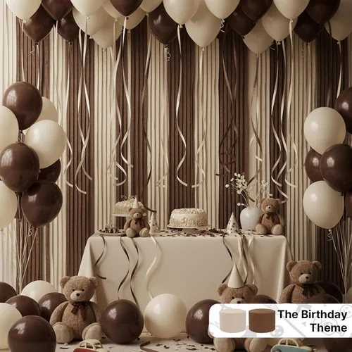 Miniatura 2 de PartyWoo Serpentinas de papel crepé marrón, 10 unidades de 820 pies, paquete de serpentinas de papel crepé bohemio neutro metálico dorado arena