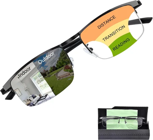 Gafas de lectura progresivas multifocales fotocromáticas para hombre, con protección UV, gafas de sol de transición, antiluz azul, lectores