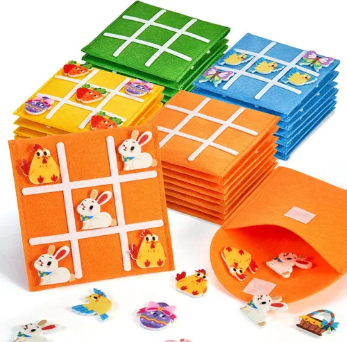 Miniatura 12 de JoyCat Tic Tac Toe Mini Juego de Mesa Juguete para Niños y Familia, Recuerdos de Fiesta de Cumpleaños, Bolsa de Golosinas, Divertida Actividad