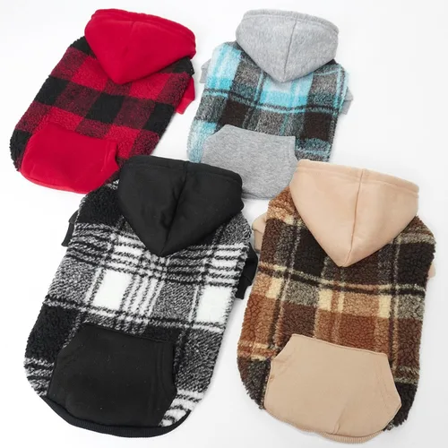 Miniatura 7 de PUPTECK Sudadera con Capucha para Perro Sudadera para Cachorro Suéter Cálido para Perro Ropa de Invierno Abrigos para Clima Frío para Perros Negro