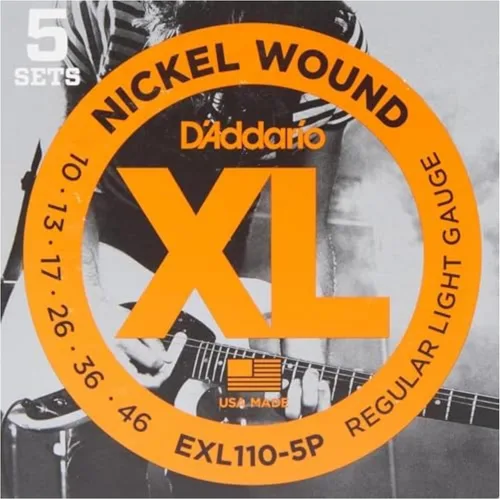 Miniatura 40 de D'Addario XL EXL115-10P - Cuerdas de níquel para guitarra eléctrica de 6 cuerdas, entonación perfecta, sensación consistente, durabilidad fiable