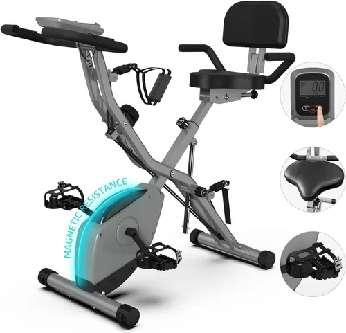 Miniatura 20 de USLIM Bicicleta de Ejercicio Plegable Bicicletas Estáticas para el Hogar, Bicicleta de Entrenamiento Interior 5 EN 1, Bicicleta de Ciclismo