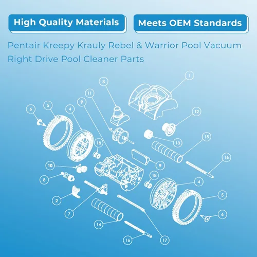 Miniatura 4 de Piezas de repuesto para limpiador de piscinas Pentair 360289 Kit de accionamiento izquierdo y Pentair 360290 Rebel Right Drive Kit Rodamientos