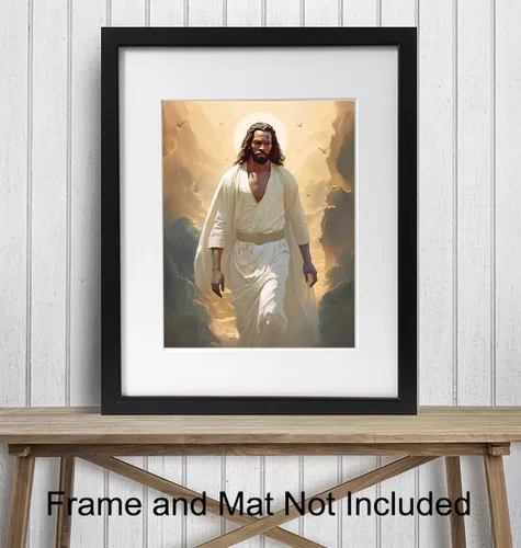 Miniatura 3 de Arte de pared de Jesús para afroamericanos, póster de Jesucristo, inspiración, arte de pared cristiano y decoración para mujeres negras, hombres