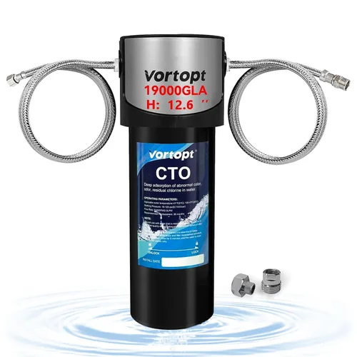 Vortopt Q7 - Sistema de filtro de agua para debajo del fregadero, reduce el cloro, el plomo, el mal sabor y el olor, filtro de agua para debajo de
