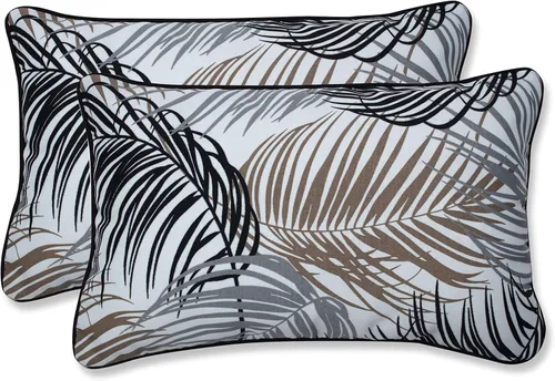 Pillow Perfect Outdoor | Cojín rectangular de piedra Setra para interiores (juego de 2) 18.5 X 11.5 X 5