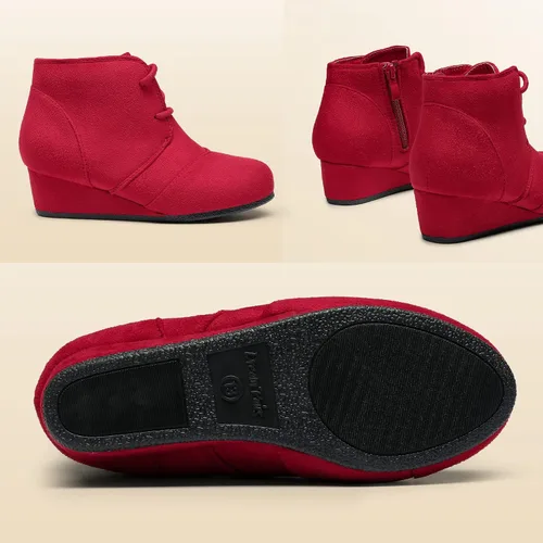 Miniatura 5 de DREAM PAIRS - Botines de tacón bajo para niñas pequeñas y grandes