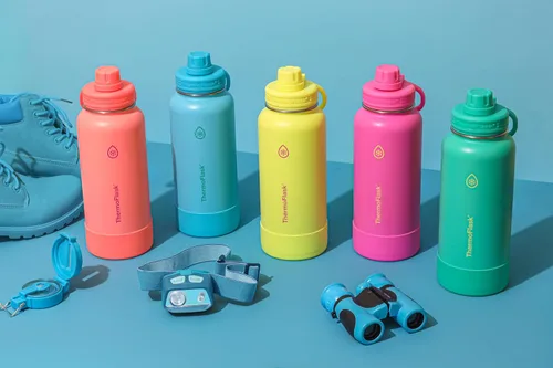 Miniatura 5 de ThermoFlask Botella de agua aislada con tapa de boquilla, a prueba de fugas, botella de agua de acero inoxidable para bebidas frías y calientes