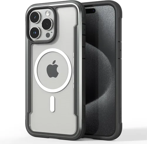 Miniatura 15 de RAPTIC Funda magnética Air para iPhone 15, funda protectora transparente a prueba de golpes, grado militar probada para caídas de 10 pies, funda