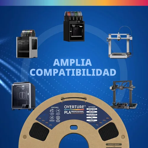 Miniatura 7 de Overture PLA Plus (PLA+) Filamento de 1/16 pulgadas, dureza mejorada con rollo PLA, con superficie de construcción 3D de 7.87 × 7.87 pulgadas, PLA