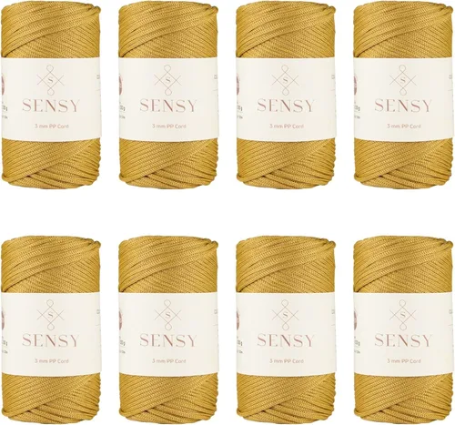 Miniatura 116 de Sensy - Cuerda de poliéster prémium de 0.118 pulgadas (0.118 in), 131 yardas, 100% polipropileno, cordón de macramé, cuerda de ganchillo de 0.118