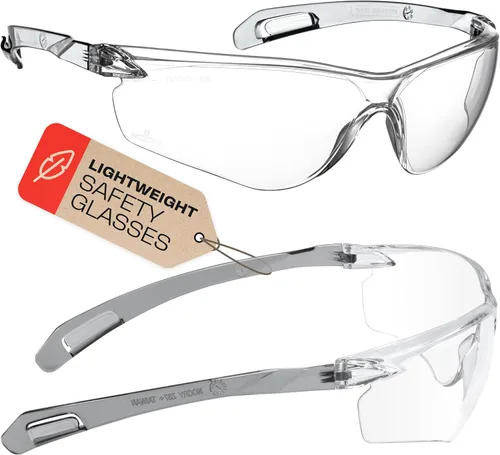 NoCry Anteojos de seguridad ANSI Z87.1 con revestimiento resistente a los arañazos, gafas de seguridad antiniebla, gafas de seguridad transparentes